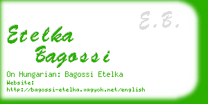 etelka bagossi business card